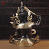 Brass Tara Idol with Sword, Black Patina & Golden Finish 32"