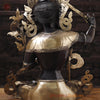 Brass Tara Idol with Sword, Black Patina & Golden Finish 32"