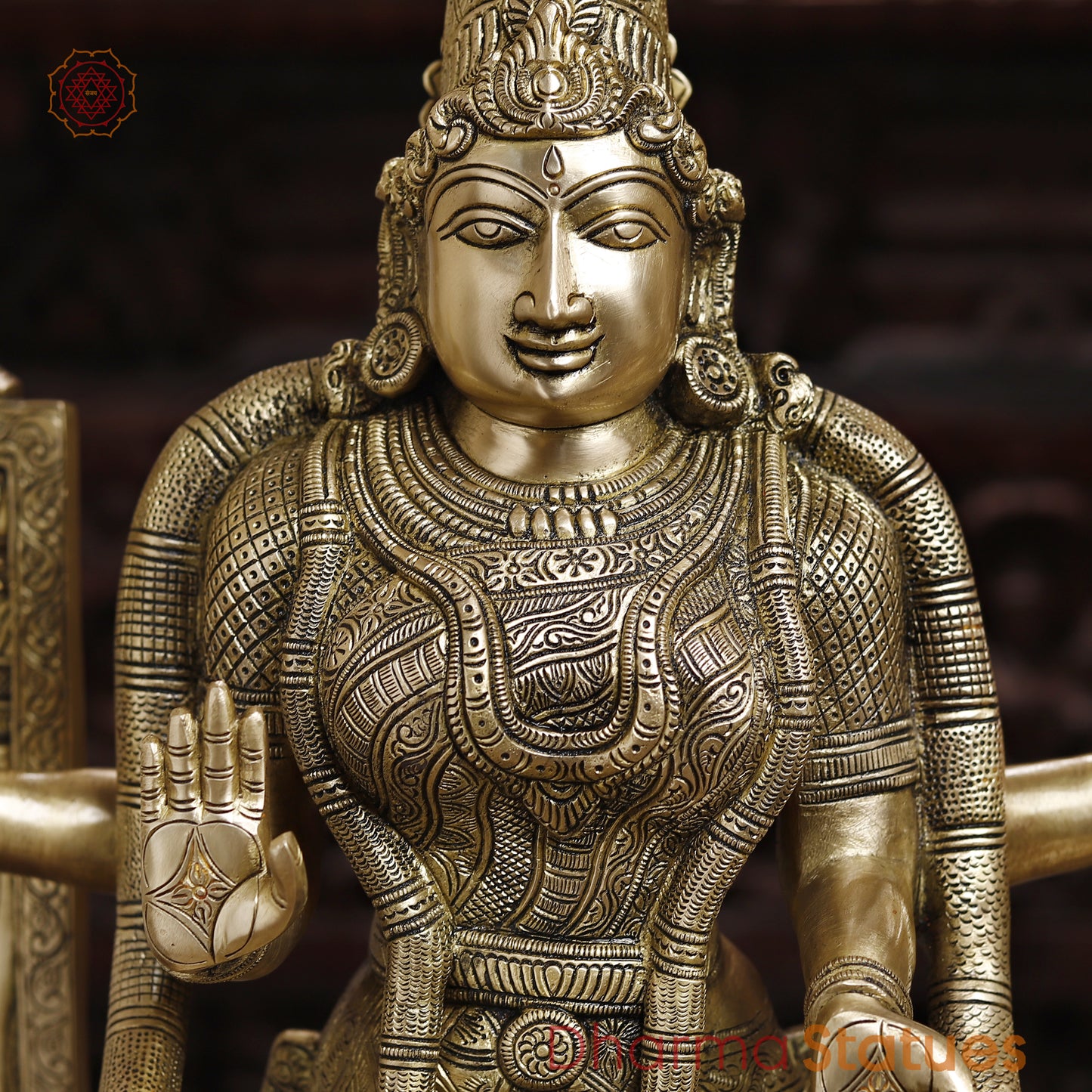 Brass Lakshmi & Tirupati Balaji, Fine Golden Finish, 39.5"