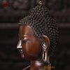 Brass Buddha Statue, Seated on a Lotus, copper finish 34"