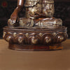 Brass Buddha Statue, Seated on a Lotus, copper finish 34"