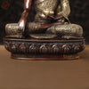 Brass Buddha Idol, seated on a Lotus, Fine Copper Finish 22"