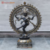 Brass Nataraj , Black Patina & Golden Finish, 54"