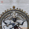 Brass Nataraj , Black Patina & Golden Finish, 54"