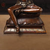 Brass Brahma seated, 4 Head And 4 Arms, Copper & Gold Finish, 16"