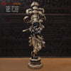 Brass Tree Krishna, Statue Depicts Krishna Standing Under a Beautiful Tree. 56.5" Front View