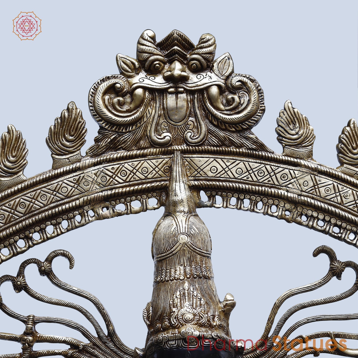Brass Nataraja, Dancing Shiva, Black Patina & Golden Finish, 71"