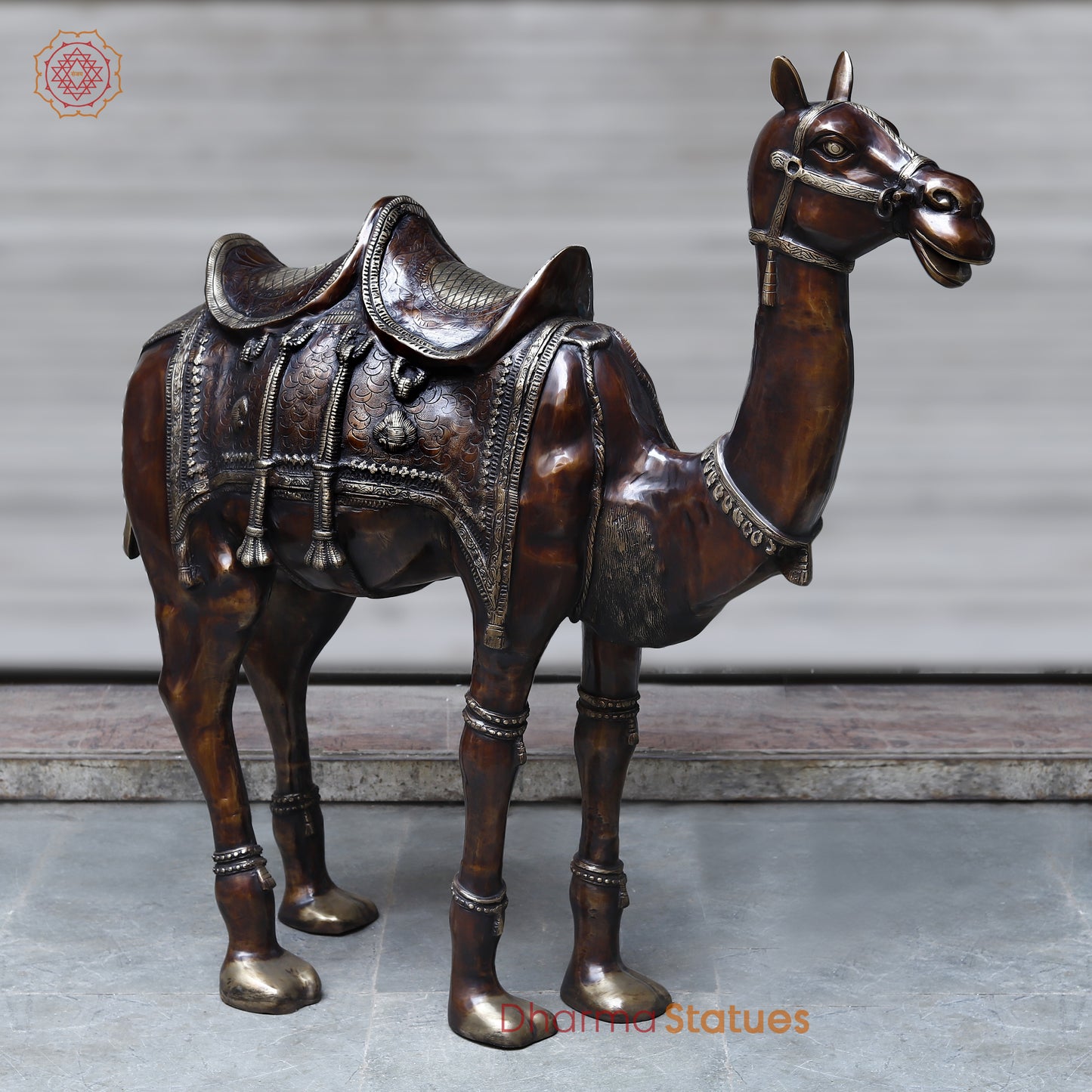 Brass Camel, Copper & Golden Finish, 49"