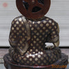 Brass Buddha seated With carving, Copper & Smooth Finish, 44"