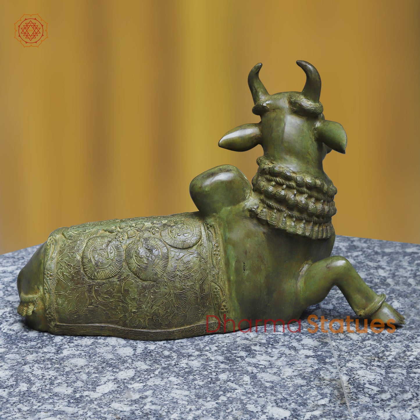 Brass Nandi, Antique Green Finish, 18"