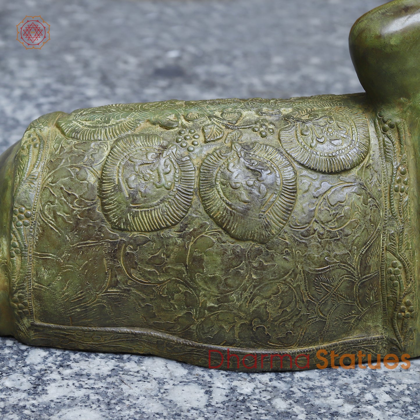Brass Nandi, Antique Green Finish, 18"