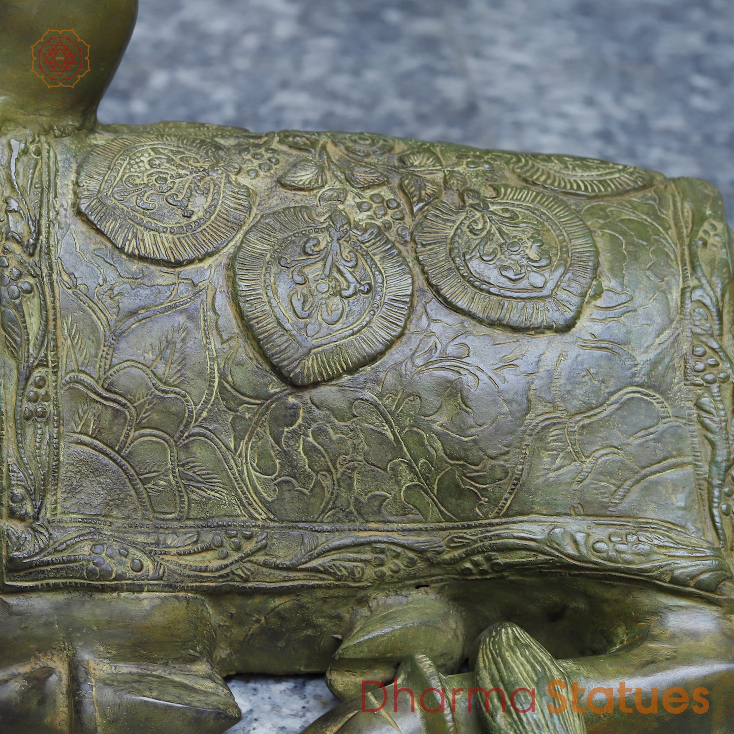 Brass Nandi, Antique Green Finish, 18"
