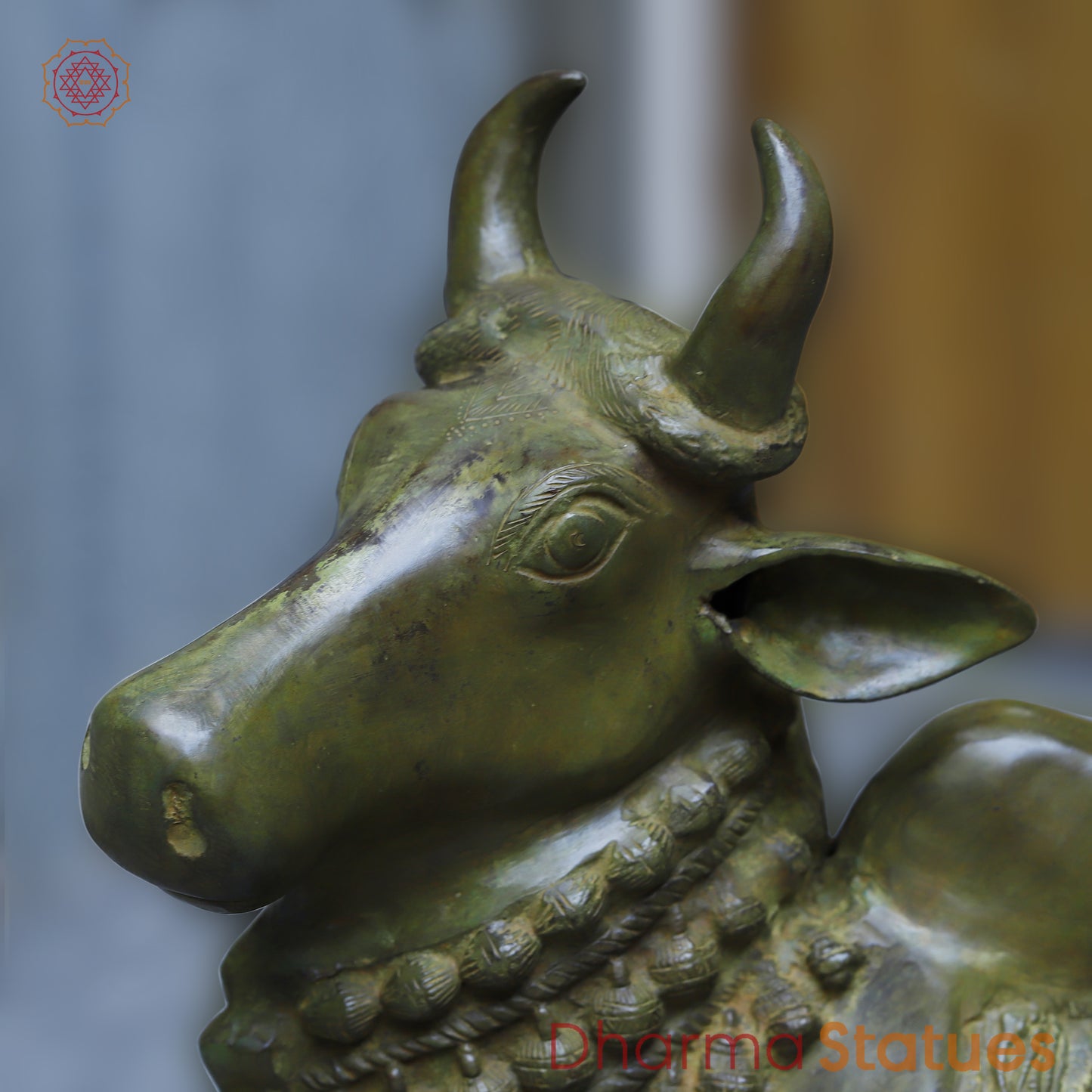 Brass Nandi, Antique Green Finish, 18"