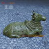 Brass Nandi Seated, Antique Green Finish, 11"