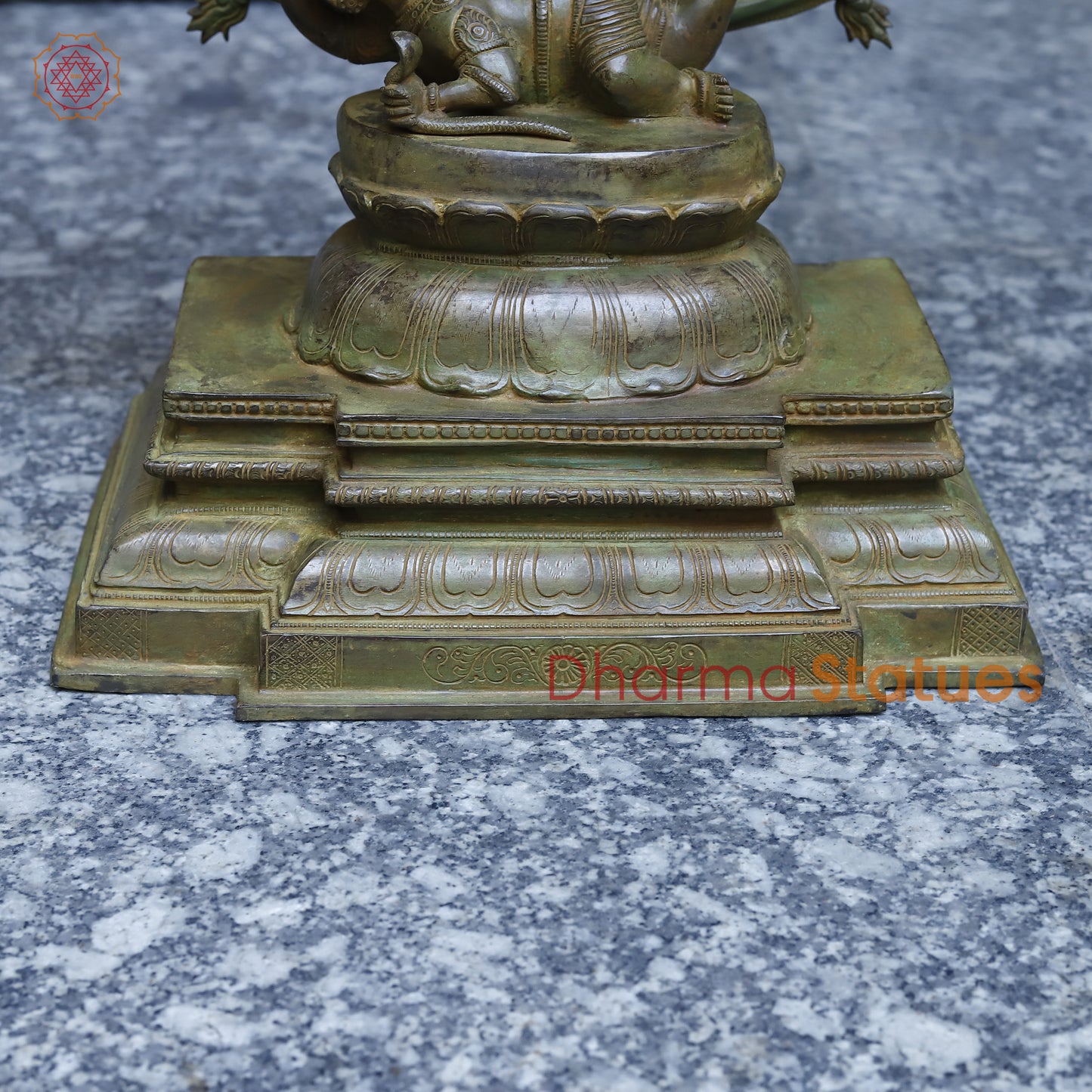 Brass Nataraja, Dancing Shiva, Black Patina & Golden Finish, 33.5"