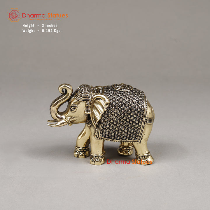 Brass Elephant, 3"