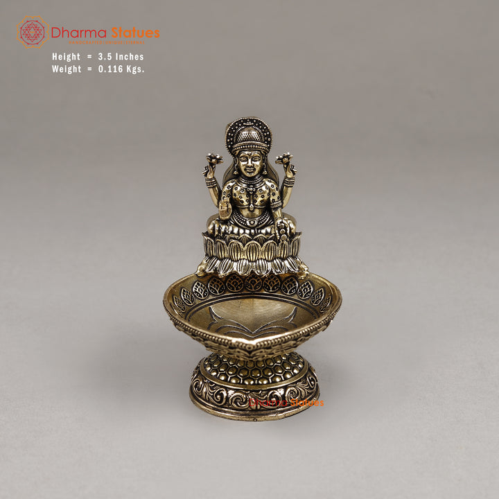 Brass Lakshmi Diya, 3.5"