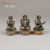 Brass Lakshmi, Ganesh & Saraswati, 3.5"