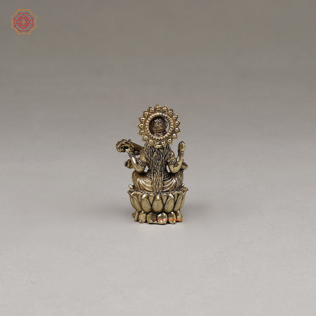 Brass Saraswati, 2.5"