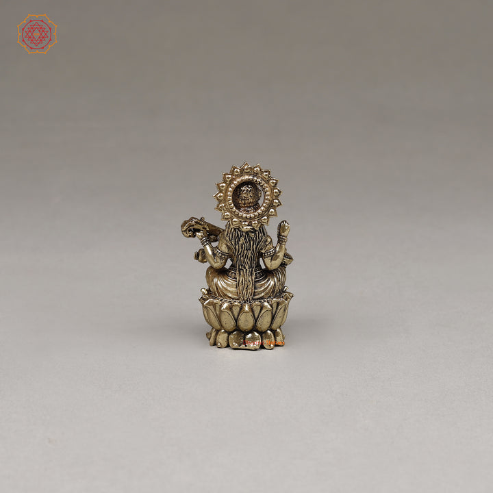 Brass Saraswati, 2.5"