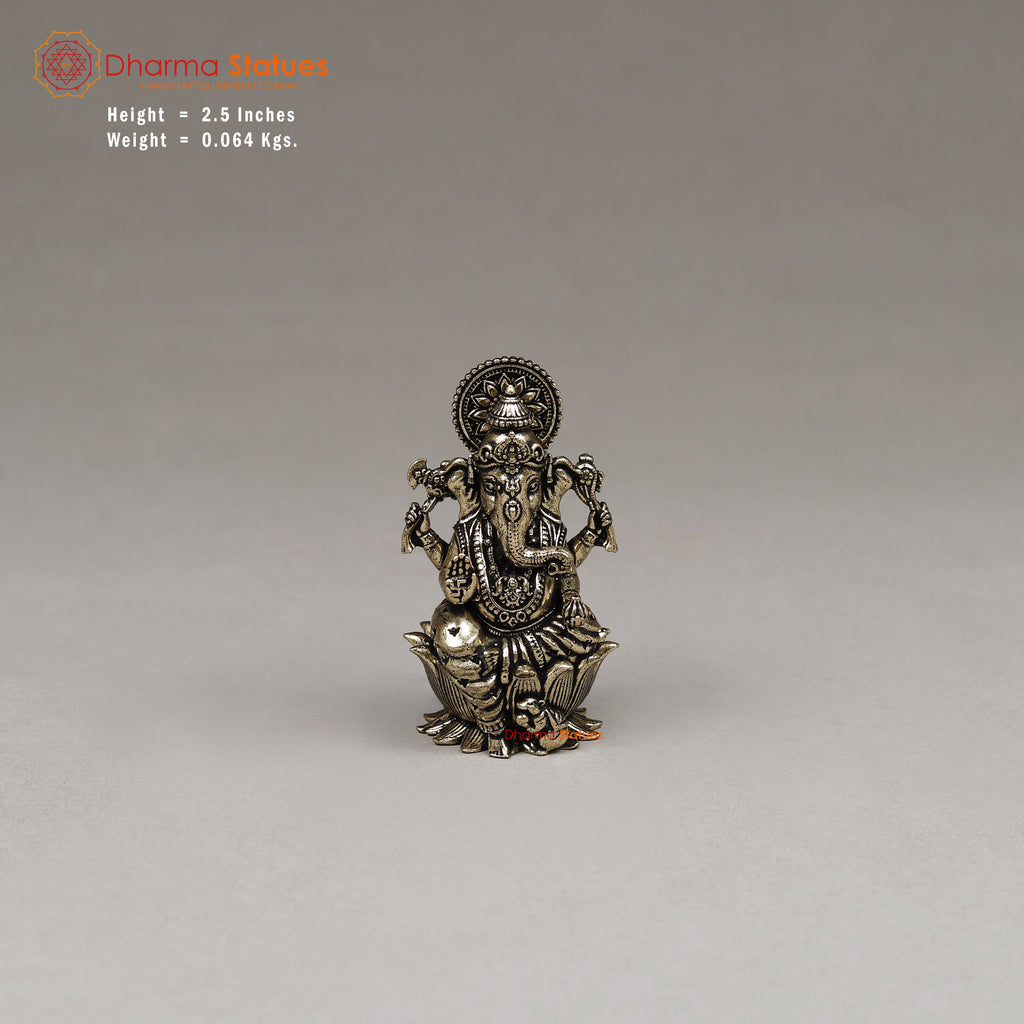 Brass Ganesh, 2.5"