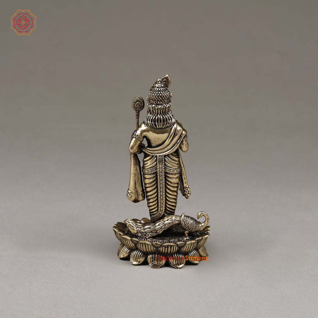 Brass Kartikeya, 4"