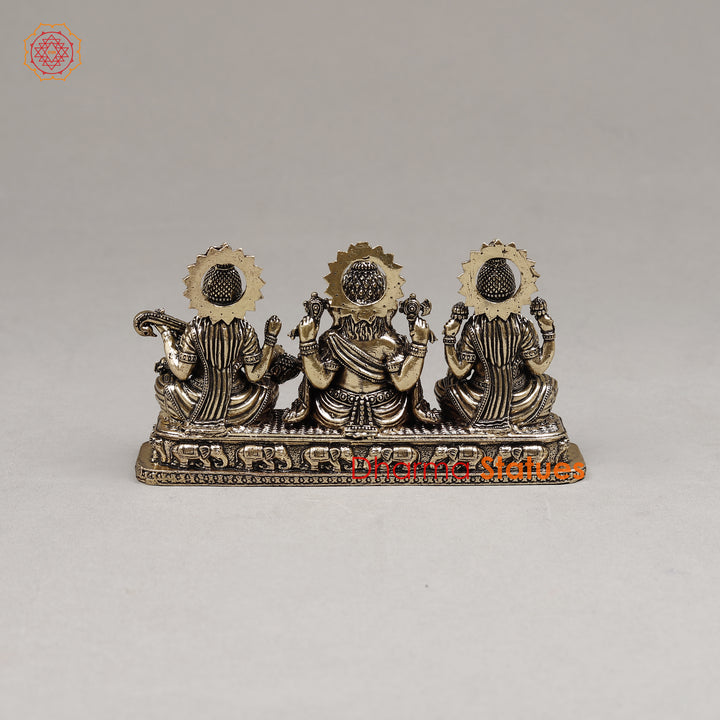 Brass Lakshmi, Ganesh & Saraswati, 3"