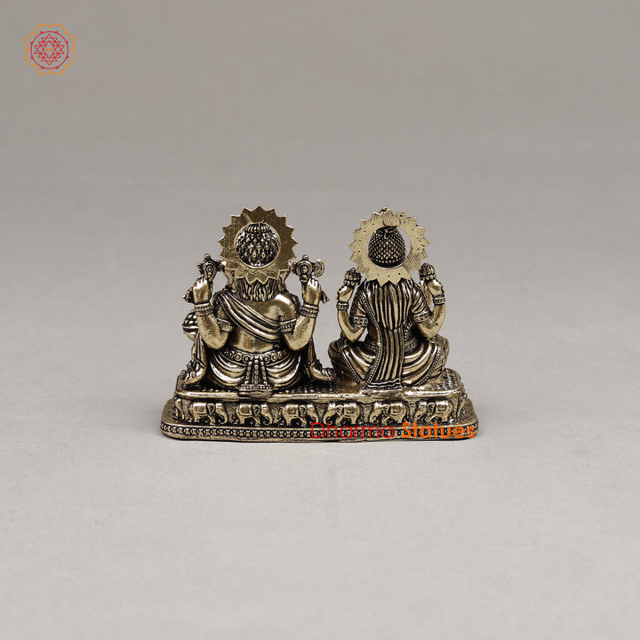 Brass Lakshmi & Ganesh, 3"