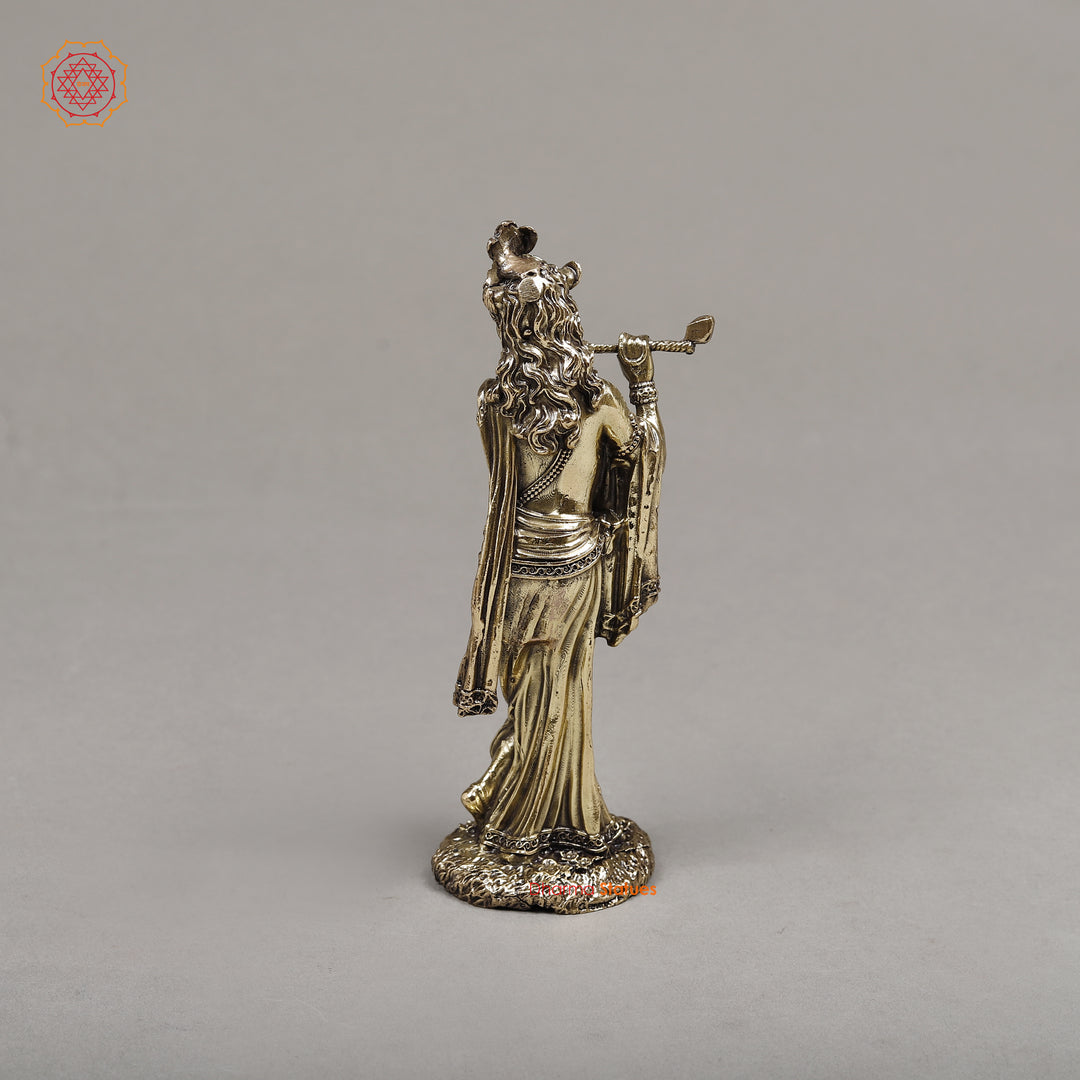 Brass Krishna, 6"