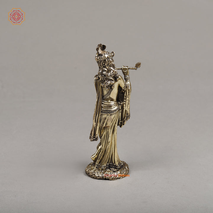 Brass Krishna, 6"