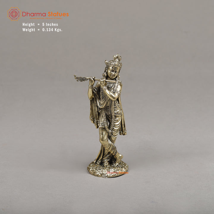 Brass Krishna, 5"