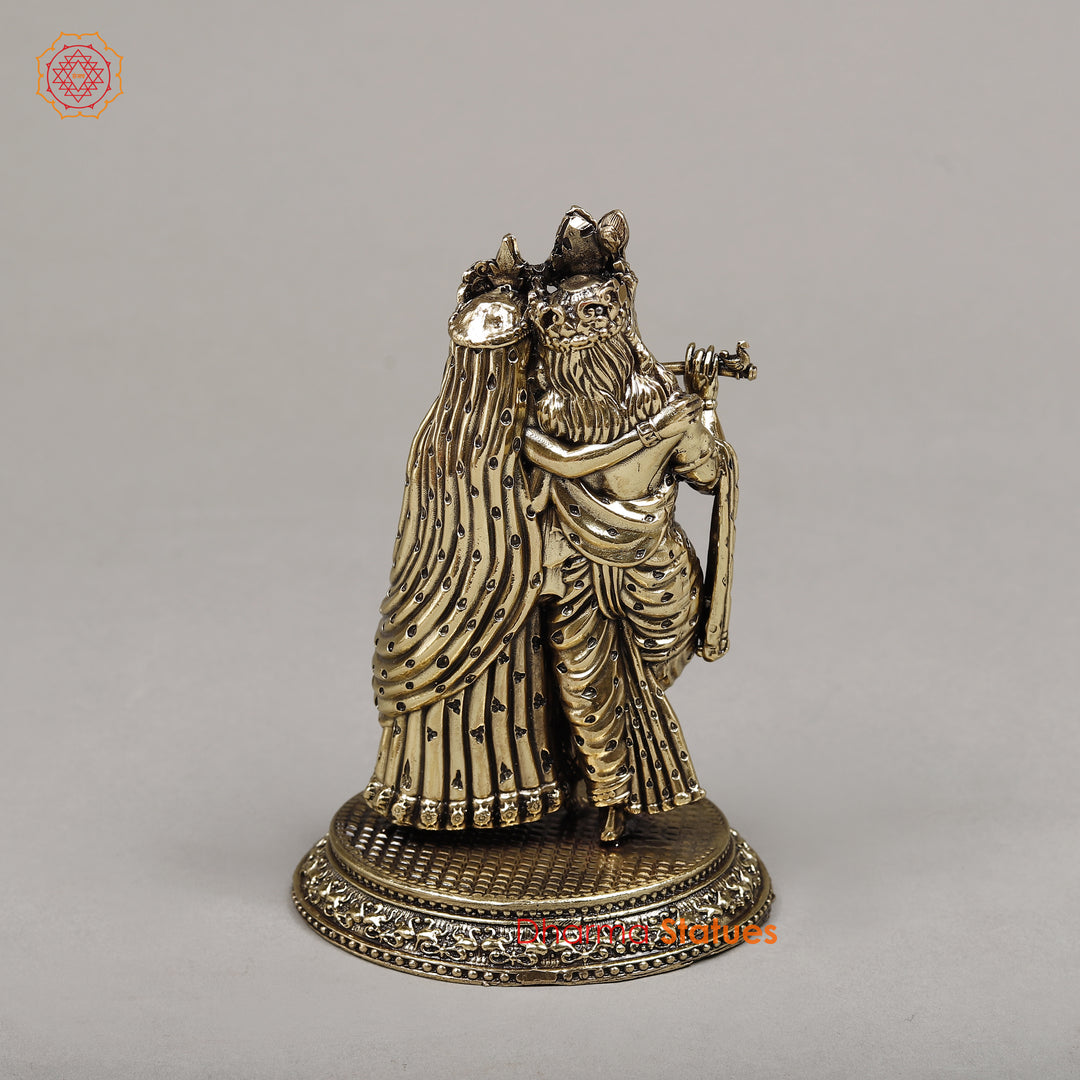 Brass Radha & Krishna, 6"