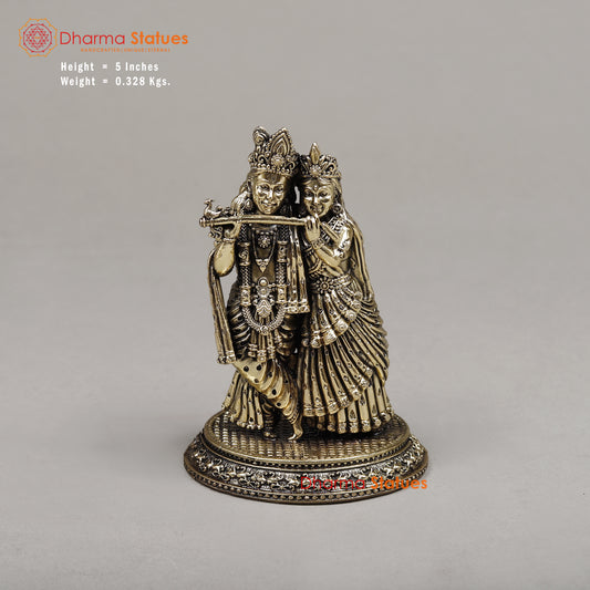 Brass Radha & Krishna, 5"