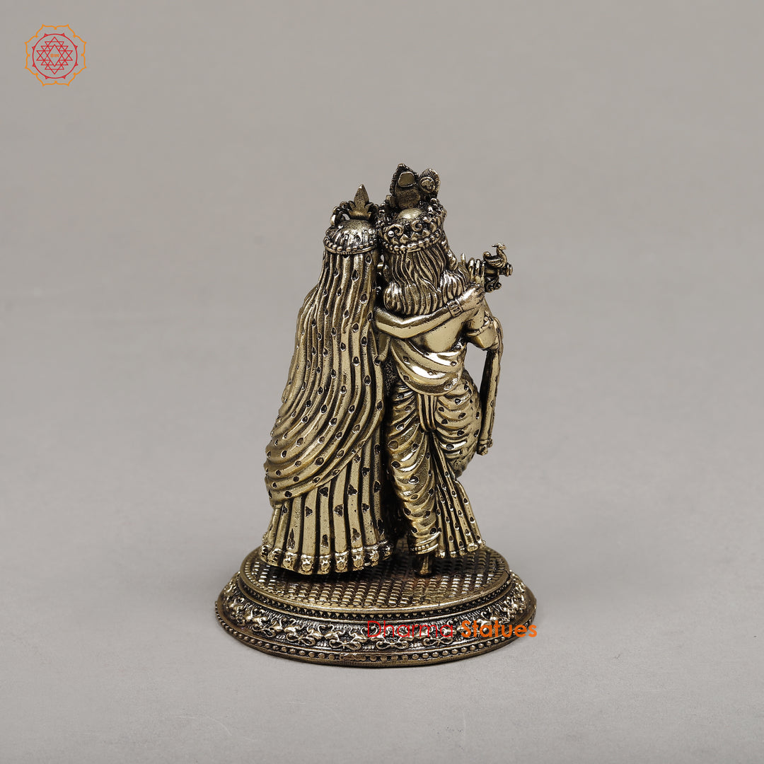 Brass Radha & Krishna, 5"