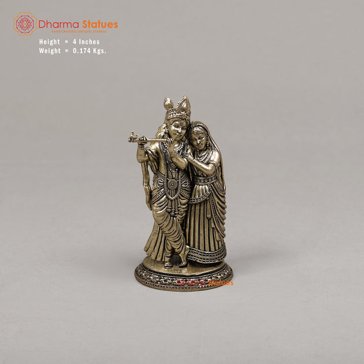 Brass Radha & Krishna, 4"