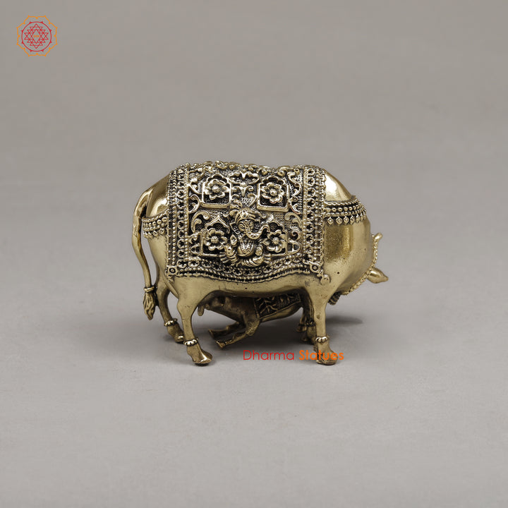 Brass Cow and Calf, 3"