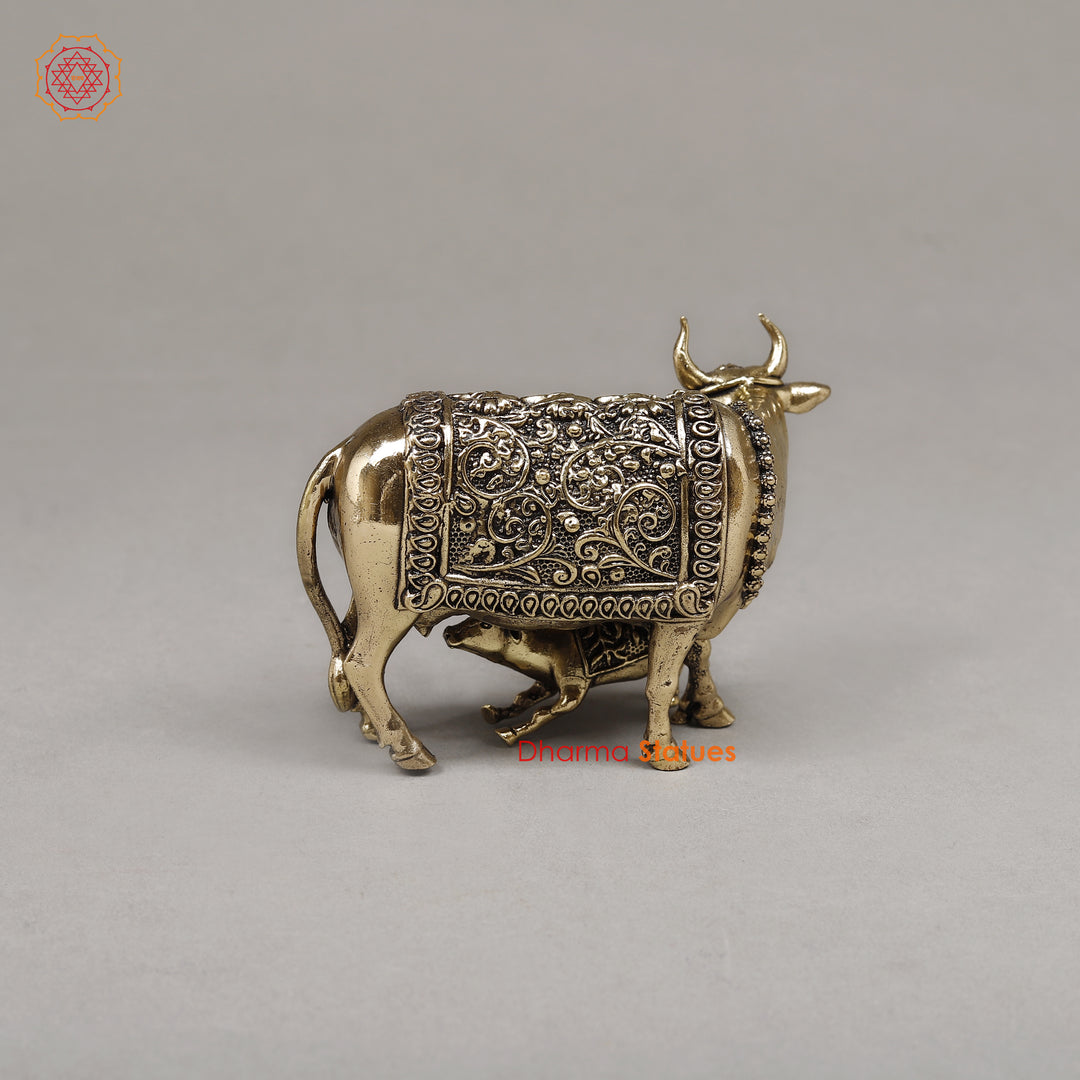 Brass Cow and Calf, 2.5"