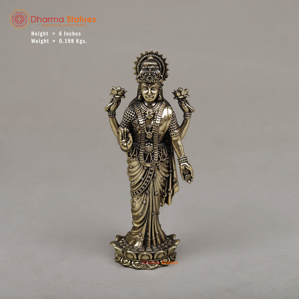 Brass Lakshmi, 6"