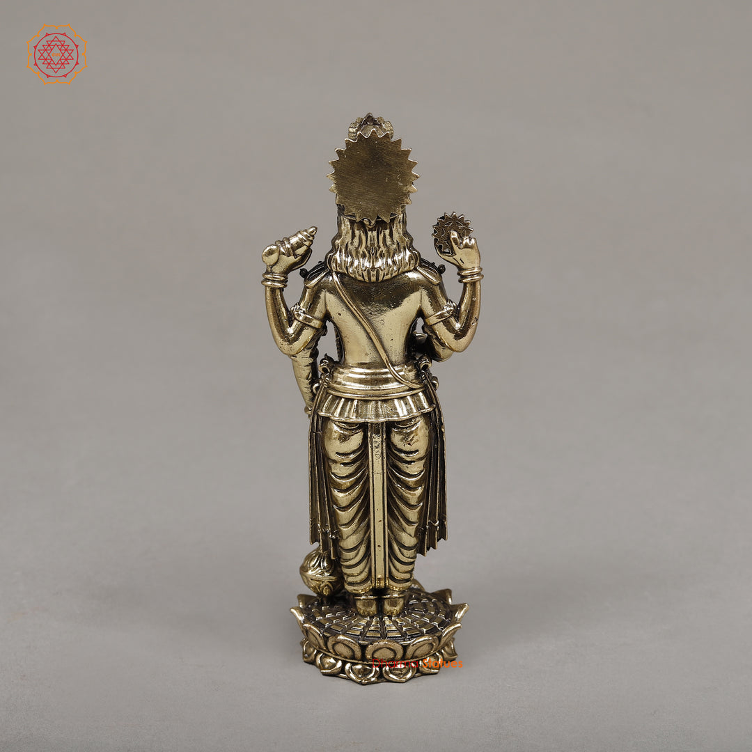 Brass Vishnu, 6"