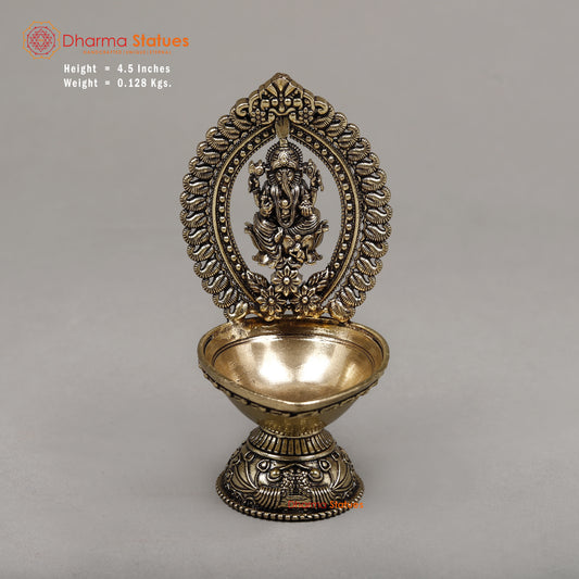 Brass Ganesh, 4.5"