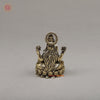 Brass Lakshmi ,Seated on a Throne, Fine Gold Finish 3"