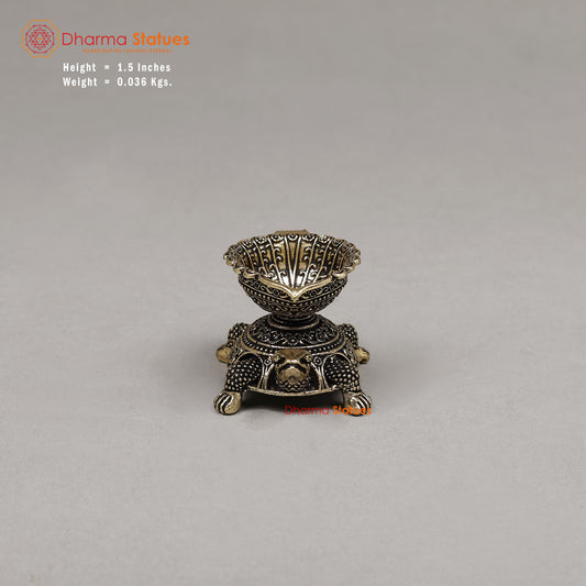 Brass Tortoise Lamp (Diya), 1.5"