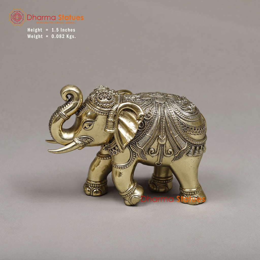 Brass Elephant, 1.5"