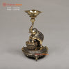 Brass Elephant Lamp (Diya), 5.5"