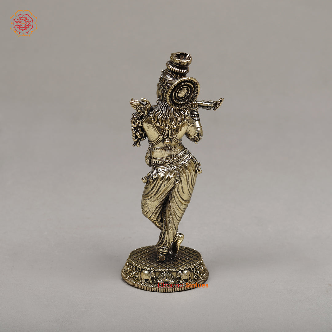 Brass Krishna, 5.5"