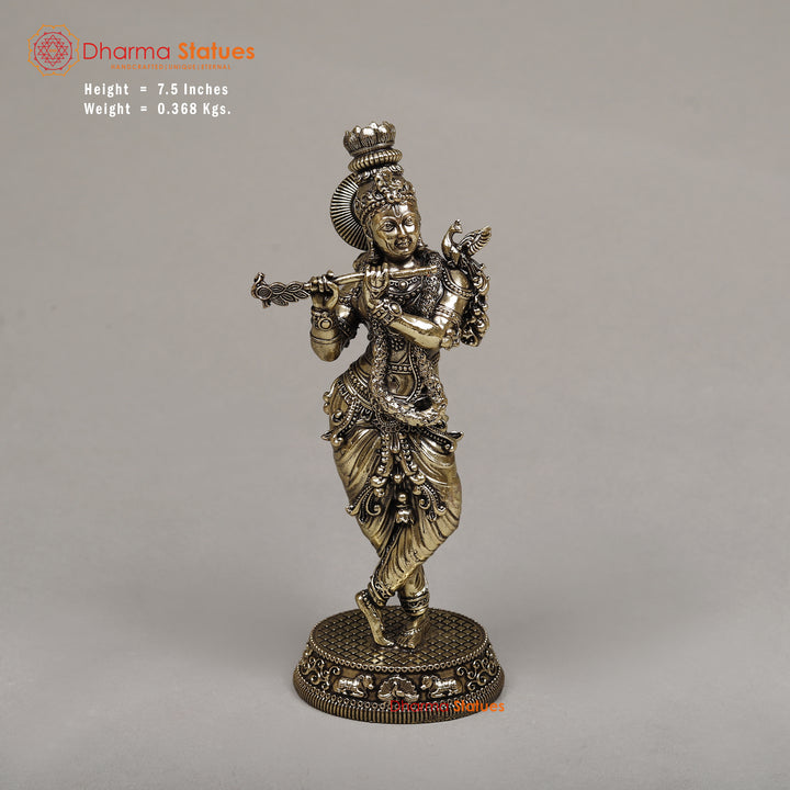 Brass Krishna, 7.5"