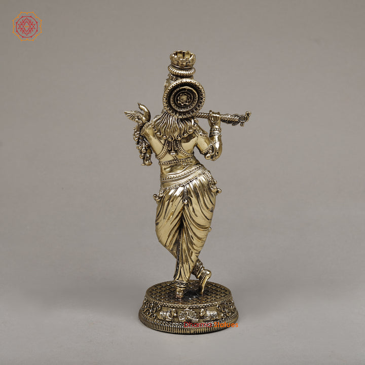 Brass Krishna, 9.5"