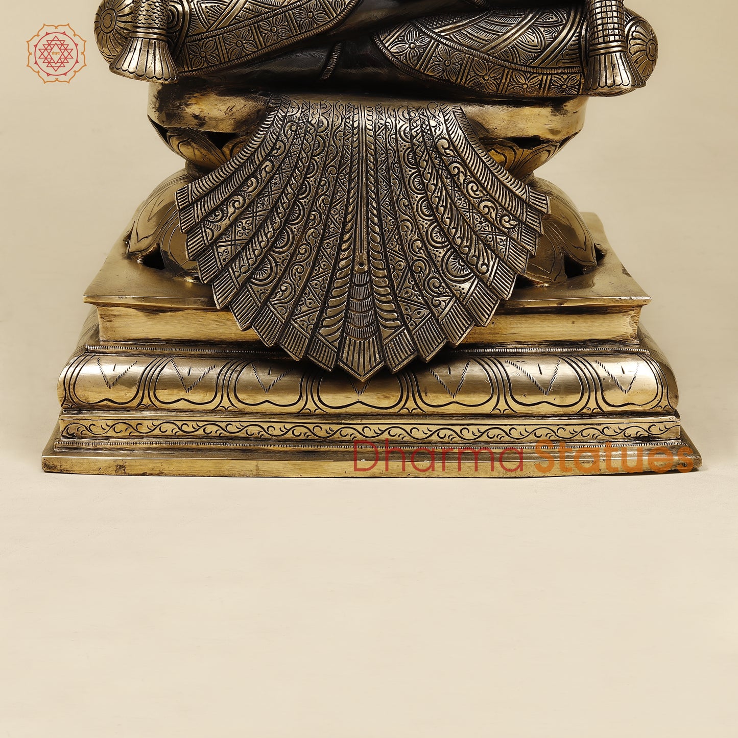 Brass Lakshmi seated, Black Patina & Golden Finish, 26"