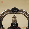 Brass Lakshmi Sitting (Padmavathi) With Special Frame, Deep Black & Smooth Finish, 30"