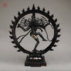 Brass Nataraja, Dancing Shiva, Deep Black & Smooth Finish, 25"